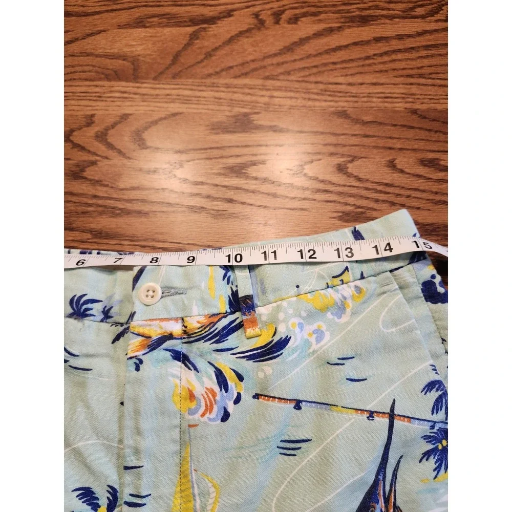 Polo Ralph Lauren Shorts Mens 30 Hawaiian Marlin Classic Fit Linen Blend Chino‎